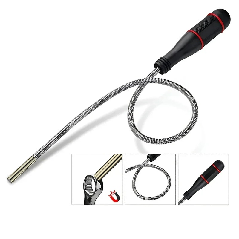 Drain Snake Flexible - Herramienta de Recogida Magnética Flexible, Barra