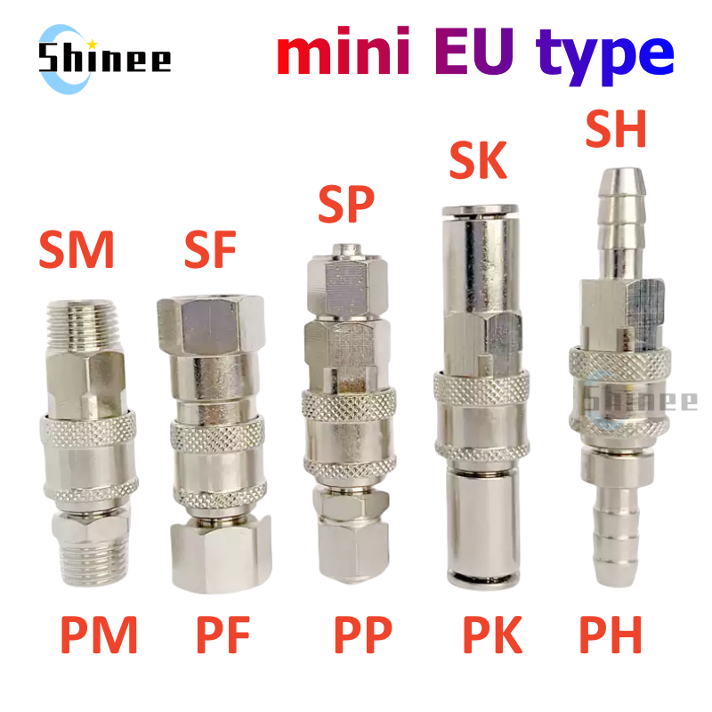 Compression Fitting Brass - Mini manguera de aire niquelada totalmente