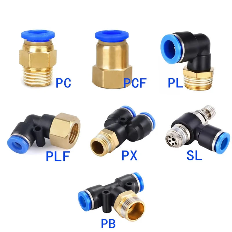 1 Uds conector rápido neumátic - Compression Fitting Brass reseña y precio