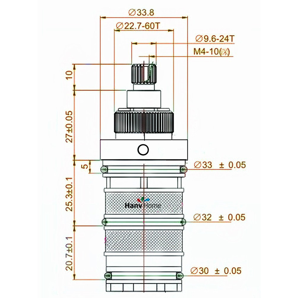 AODEYI-carrete de válvula term - Shower Valve Cartridge reseña y precio